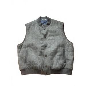Peter Millar Crown Flex-Fleece Men's Vest Gray Wool Blend